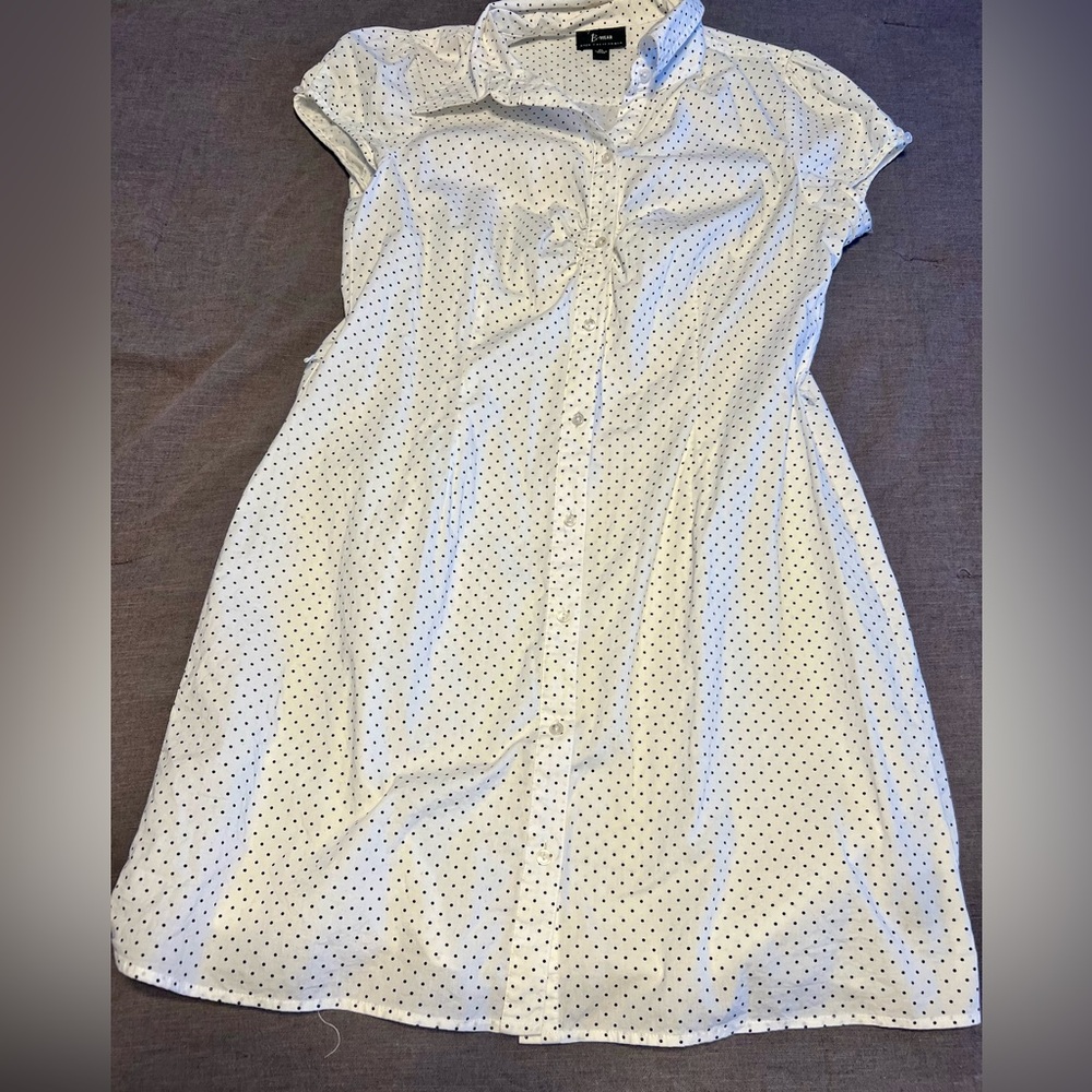 Button-down polka dot dress